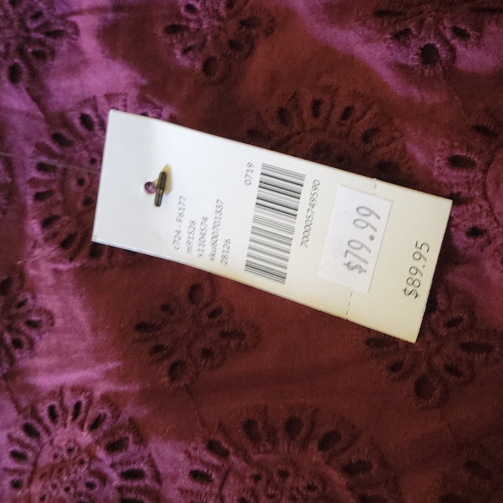 Never worn new Lane Bryant purple eyelet dress with adjustable straps - Picture 4 of 5